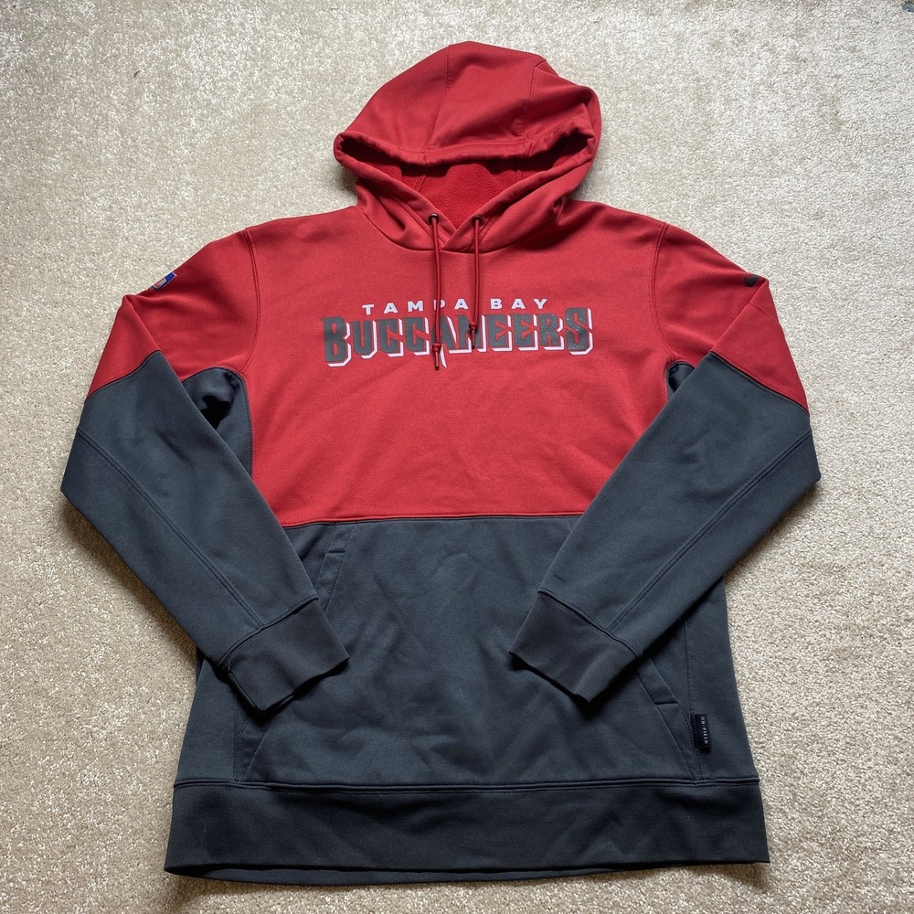 Tampa Bay Buccaneers Hoodie Mens Medium NFL Football Dri Fit Pullover Nike